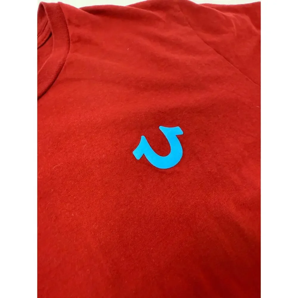 True Religion Men’s Red Graphic Logo T‑Shirt